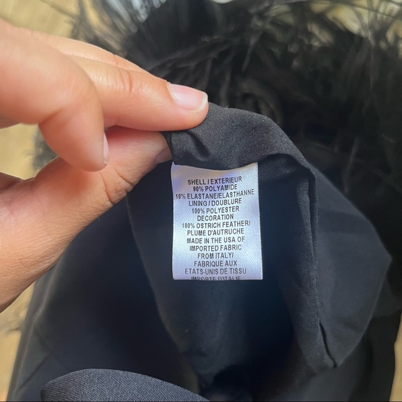 Milly Blair Ostrich Feather Cocktail Dress size 0 - Picture 13 of 14